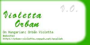 violetta orban business card